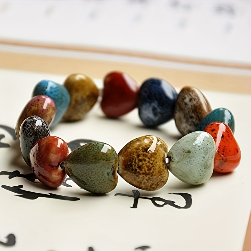 Bohemian Style Ceramic Bracelet and Beaded Wrist Accessory for Women